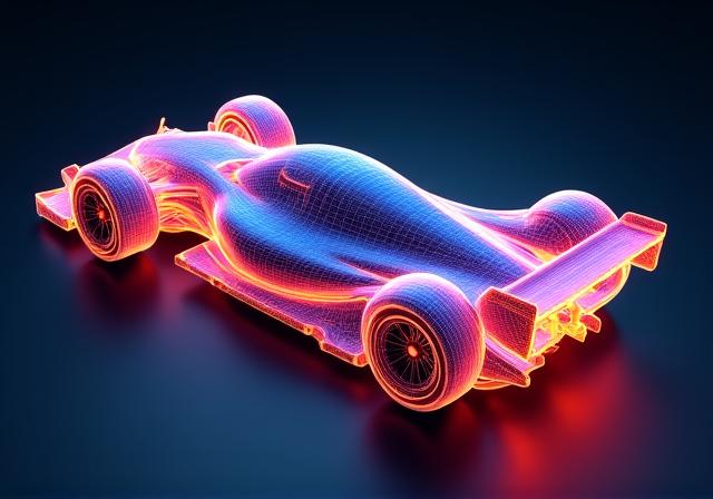 Render di simulazione fluidodinamica computazionale su carrozzeria GT