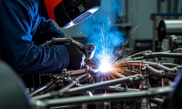 Saldatura di un roll-cage da competizione